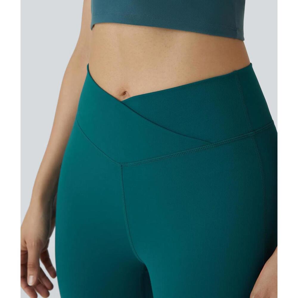 NWT Halara DayStretch High Waisted Crossover Flare Yoga Leggings Size XL Petite - Picture 3 of 12